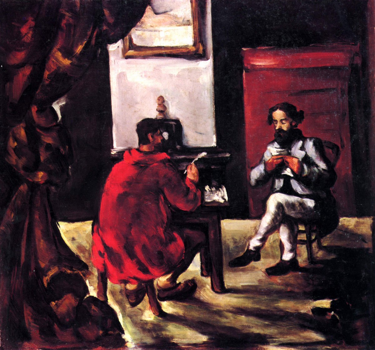 Paul Alexis Reading at Zola's House by Paul Cezanne