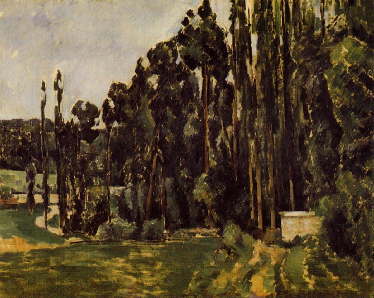 Poplars by Paul Cezanne