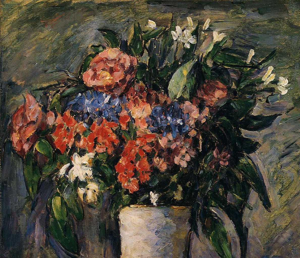 Pot of Flowers by Paul Cezanne