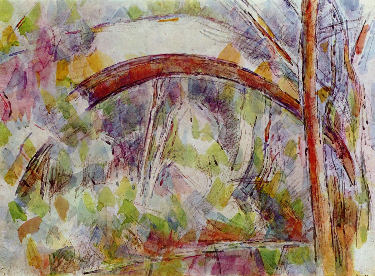 River at the bridge of the three sources by Paul Cezanne