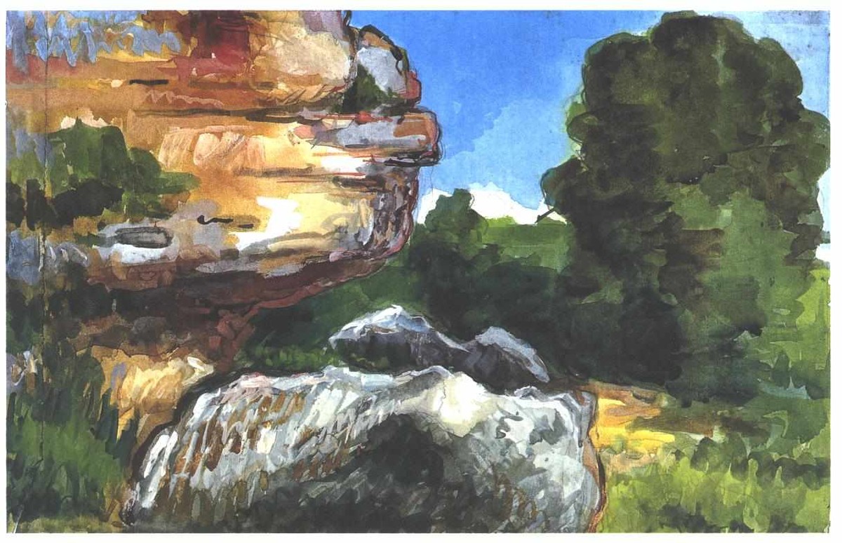 Rocks by Paul Cezanne