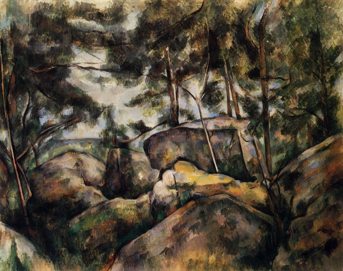 Rocks at Fountainebleau by Paul Cezanne