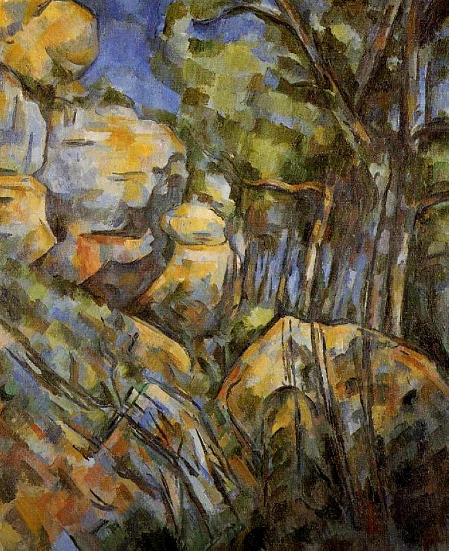 Rocks near the Caves below the Chateau Noir by Paul Cezanne