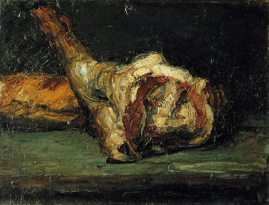 Still Life Bread and Leg of Lamb by Paul Cezanne