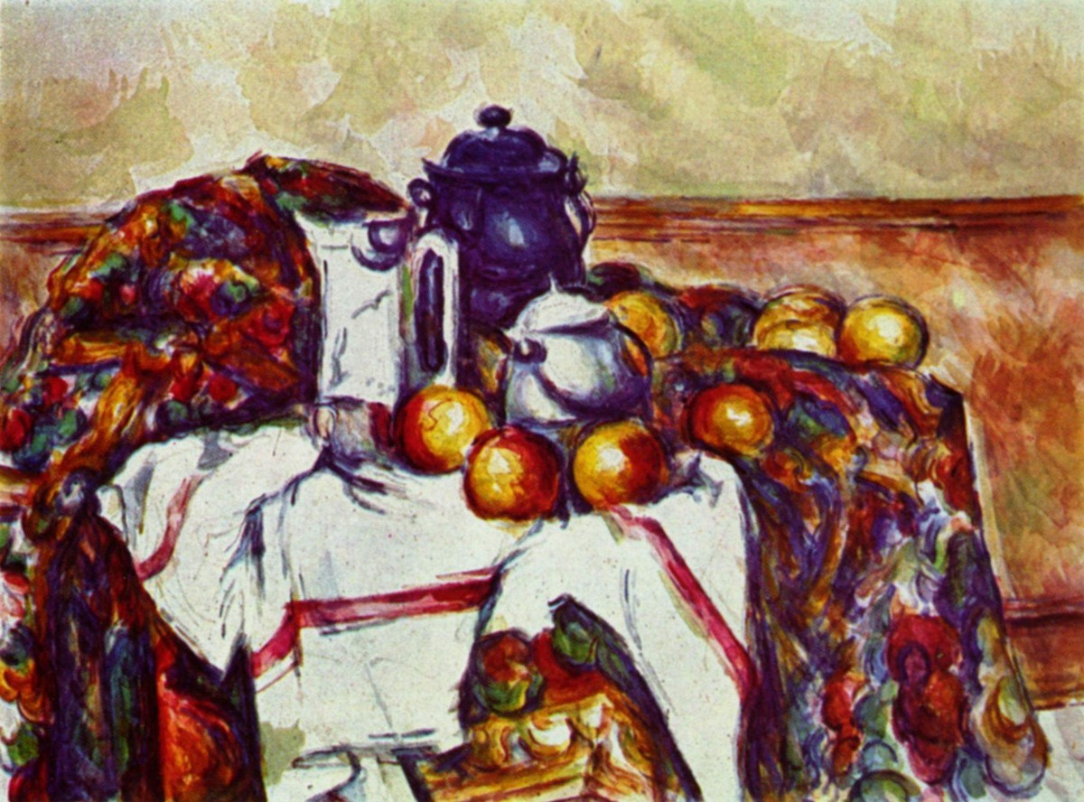 Still Life with Blue Pot by Paul Cezanne
