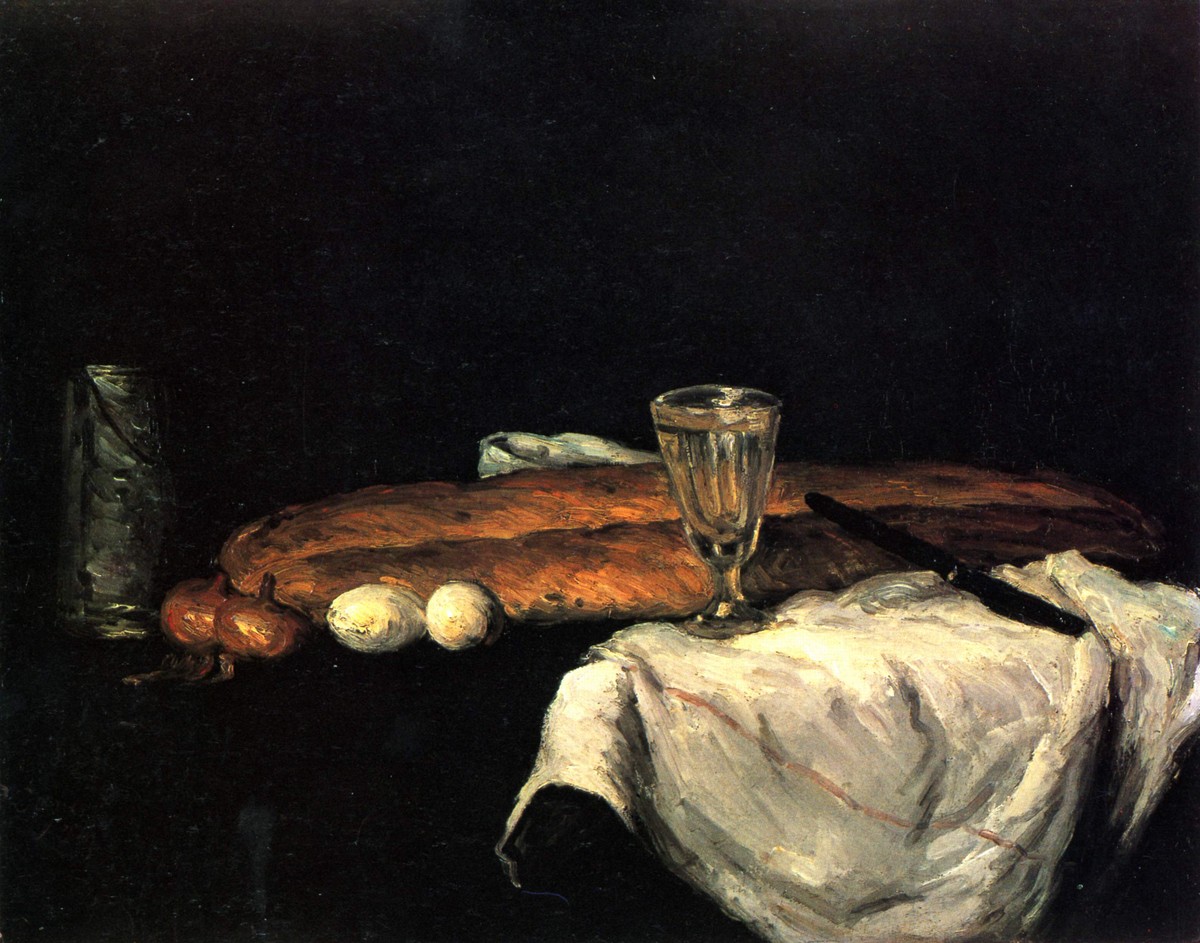 Still Life with Bread and Eggs by Paul Cezanne