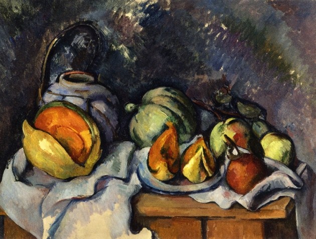 Still Life with Fruit and a Ginger Pot by Paul Cezanne