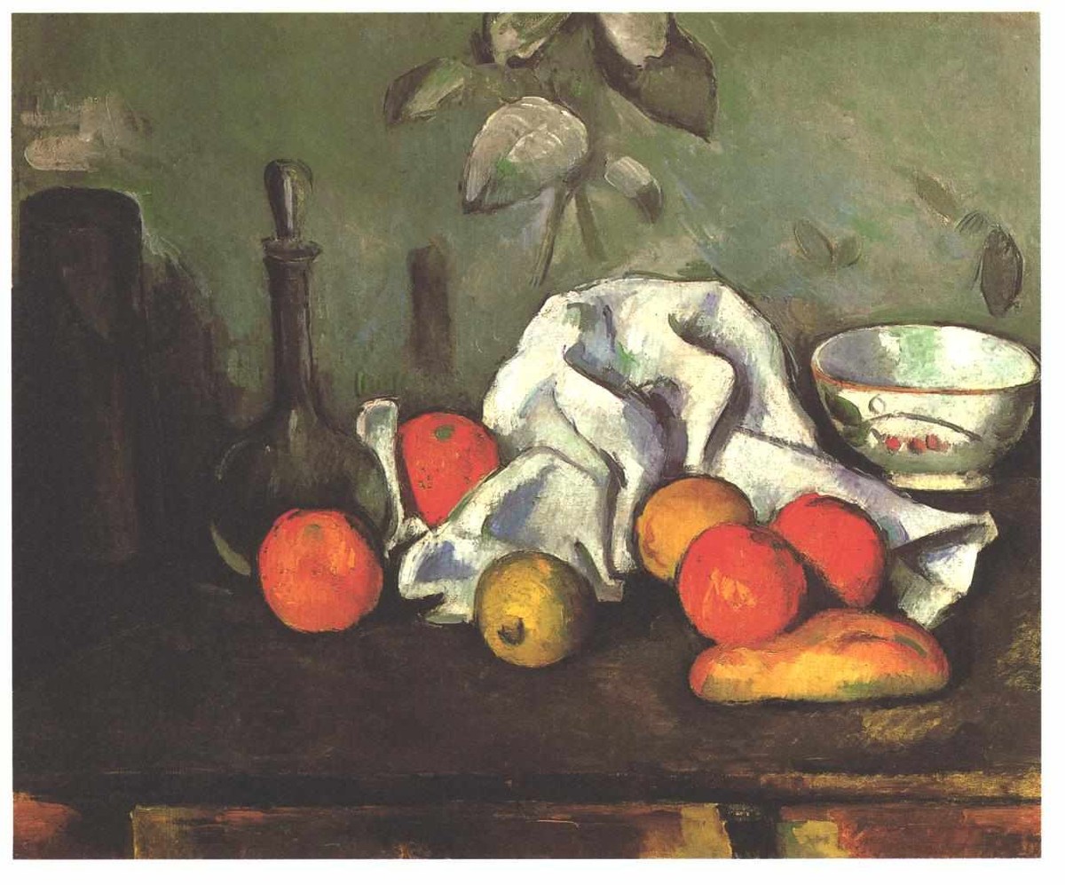Still life with fruits by Paul Cezanne