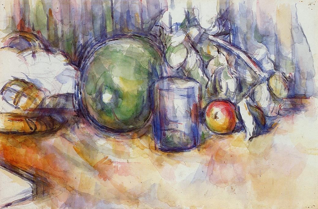 Still Life with Green Melon by Paul Cezanne