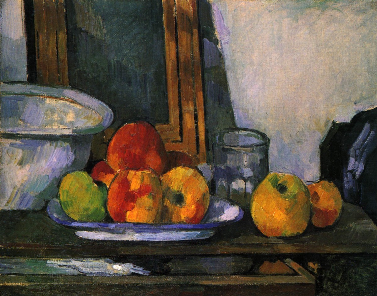 Still life with open drawer by Paul Cezanne