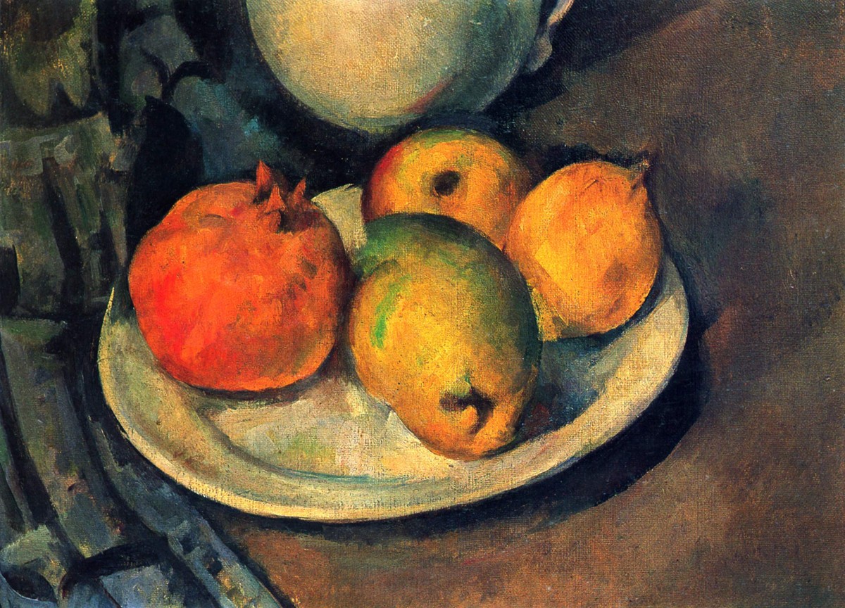 Still Life with Pomegranate and Pears by Paul Cezanne