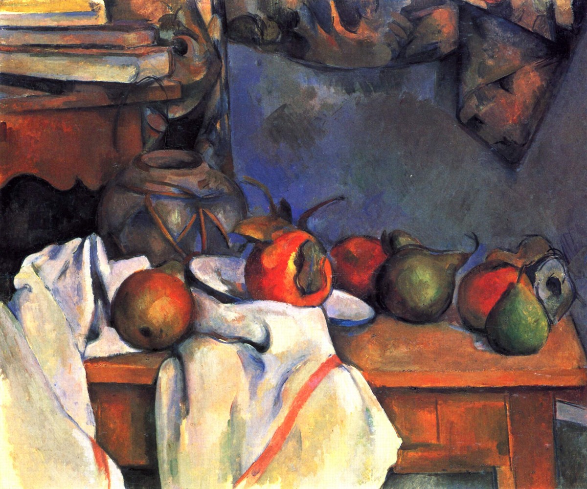 Still Life with Pomegranate and Pears by Paul Cezanne