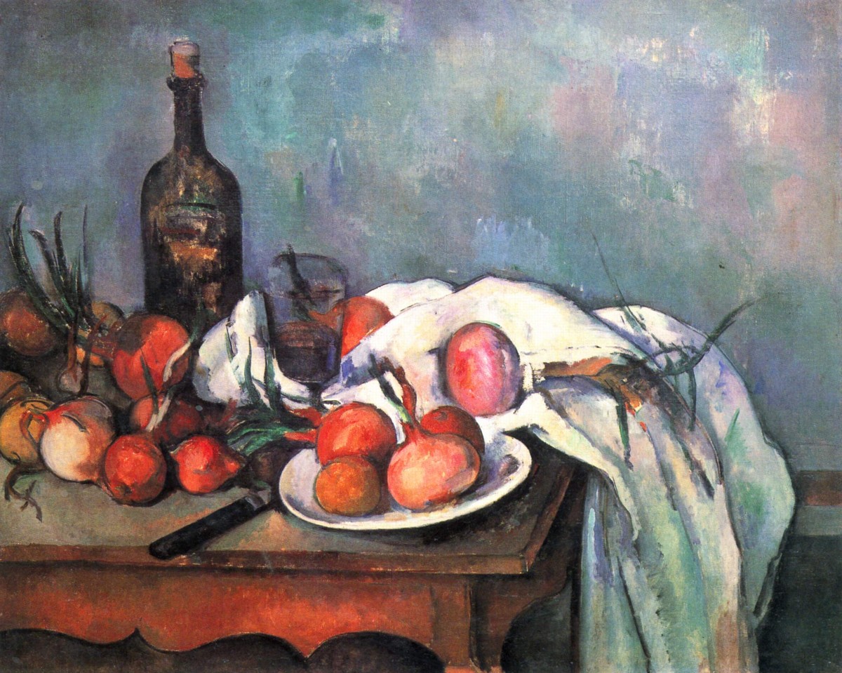 Still Life with Red Onions by Paul Cezanne