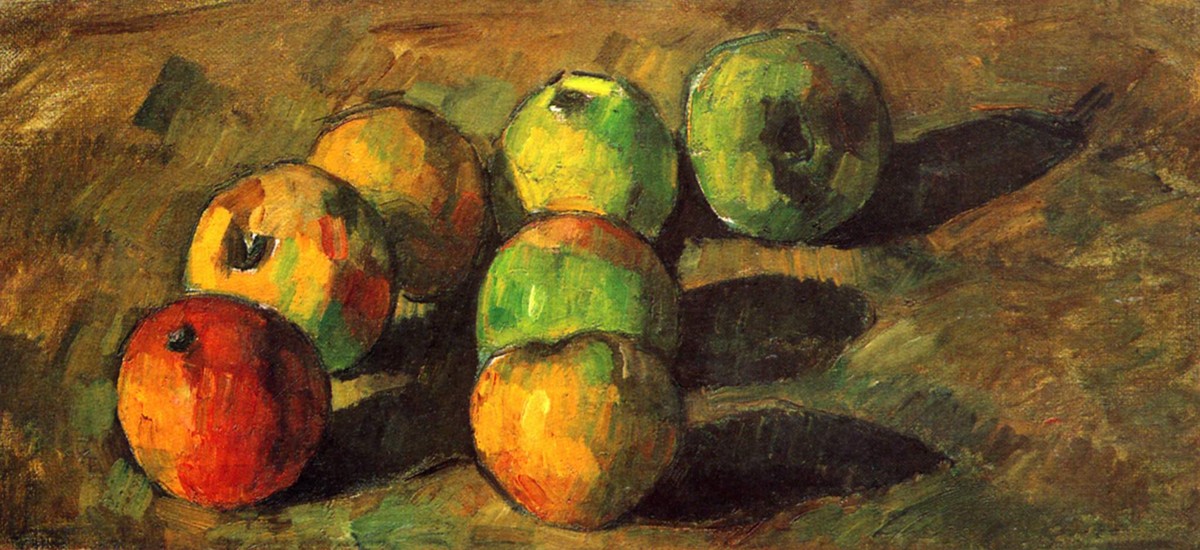 Still life with seven apples by Paul Cezanne
