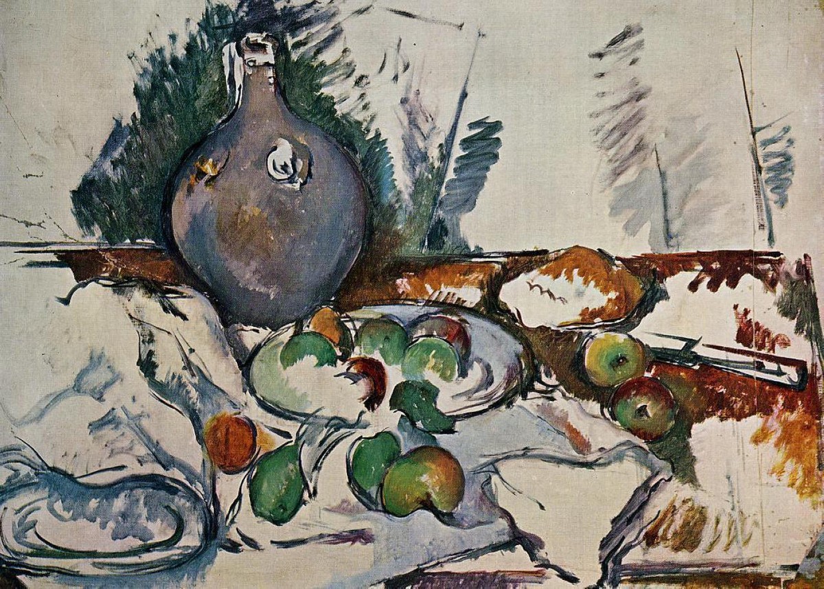 Still Life with Water Jug by Paul Cezanne