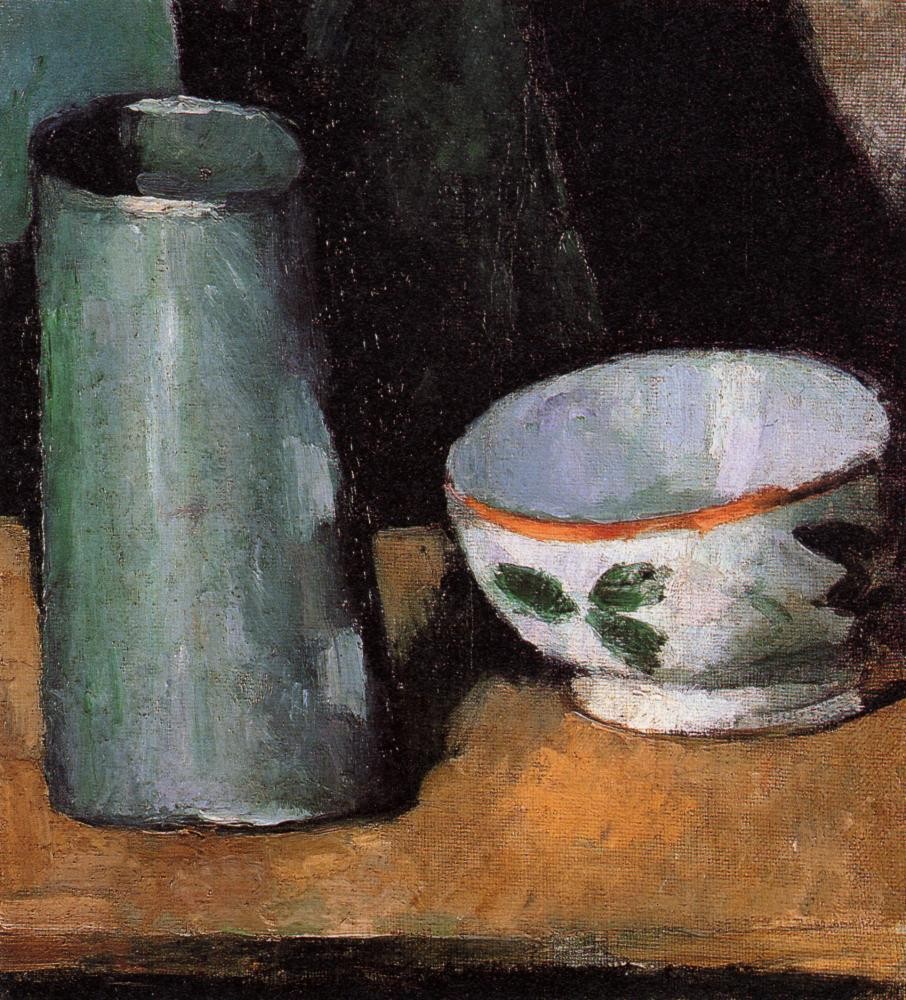 Still Life, Bowl and Milk Jug by Paul Cezanne