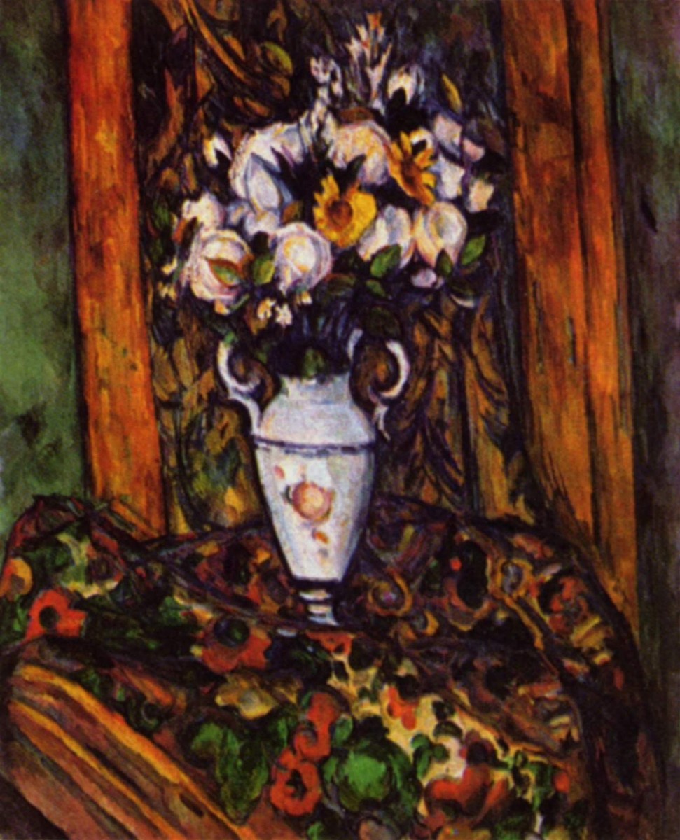Still Life, Vase with Flowers by Paul Cezanne