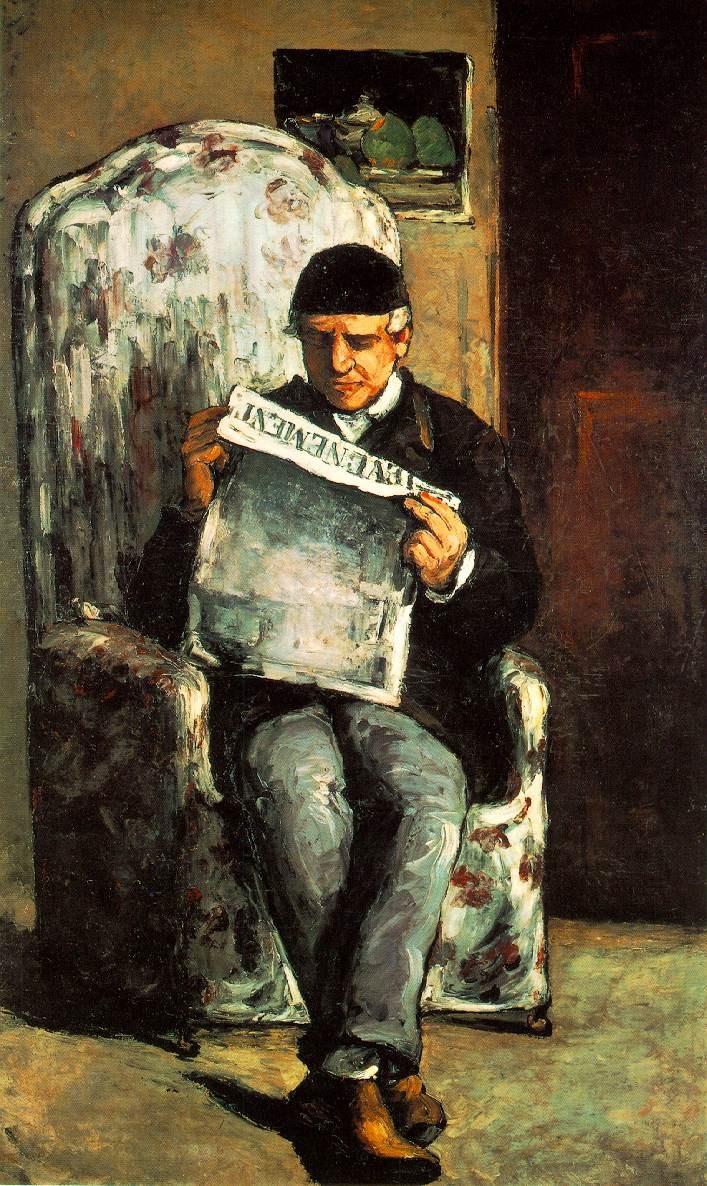 The Artist's Father Reading his Newspaper by Paul Cezanne
