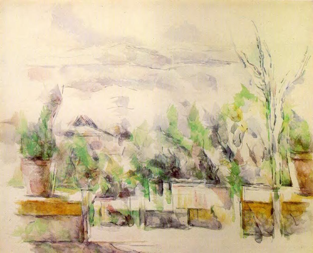 The Garden Terrace at Les Lauves by Paul Cezanne