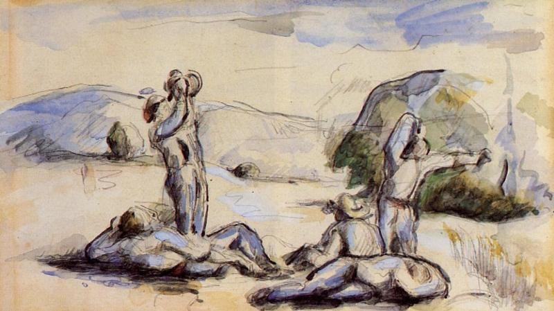 The Harvesters by Paul Cezanne