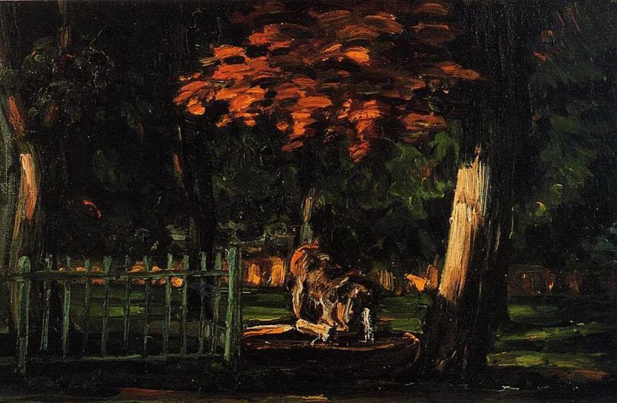 The Lion and the Basin at Jas de Bouffan by Paul Cezanne