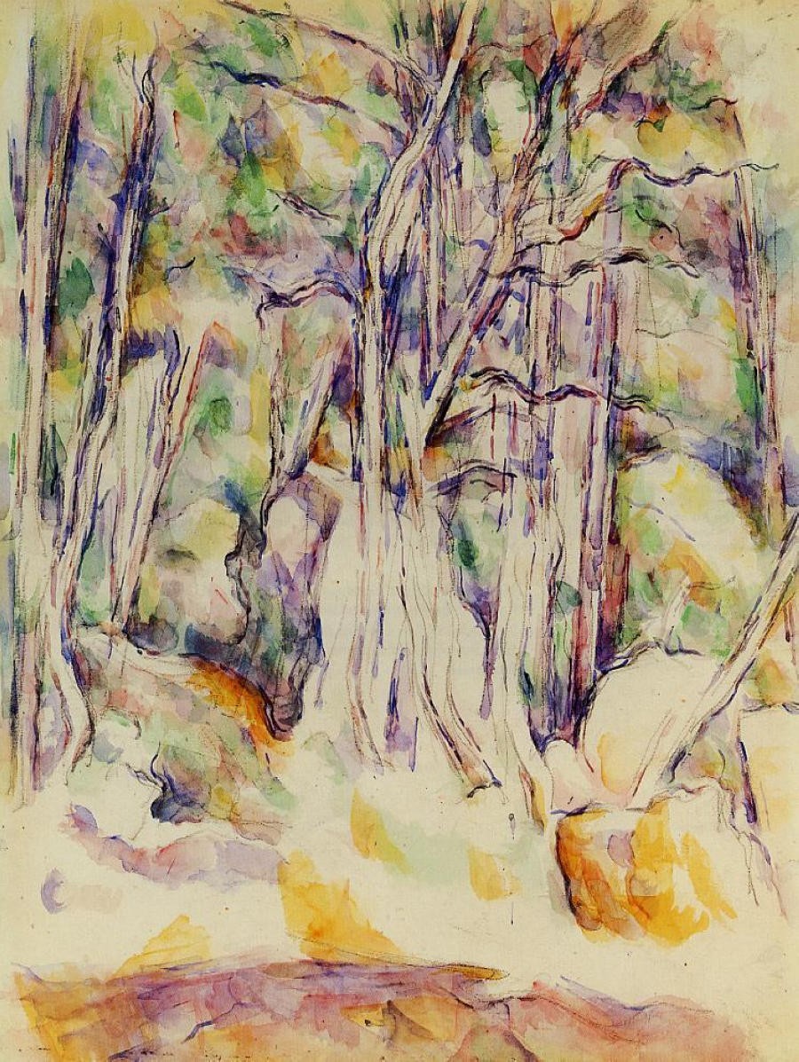The Park of the Chateau Noir with Well by Paul Cezanne