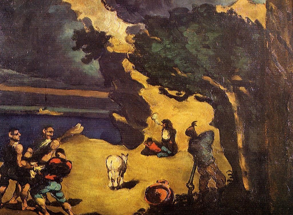 The Robbers and the Donkey by Paul Cezanne