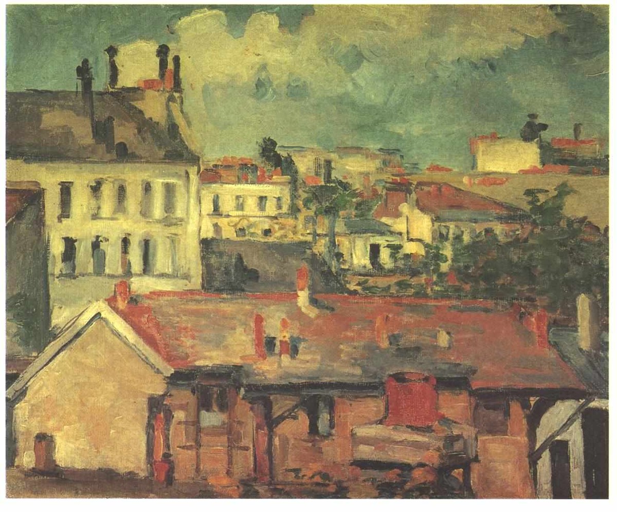 The roofs by Paul Cezanne