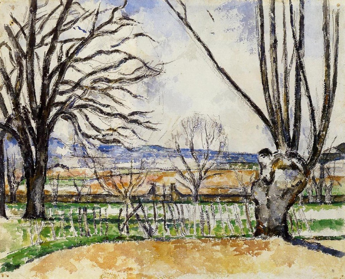The Trees of Jas de Bouffan in Spring by Paul Cezanne