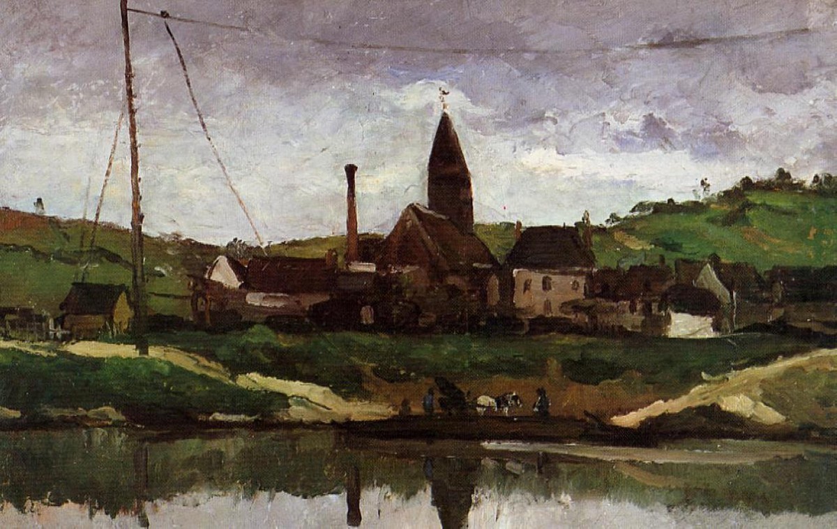 View of Bonnieres by Paul Cezanne