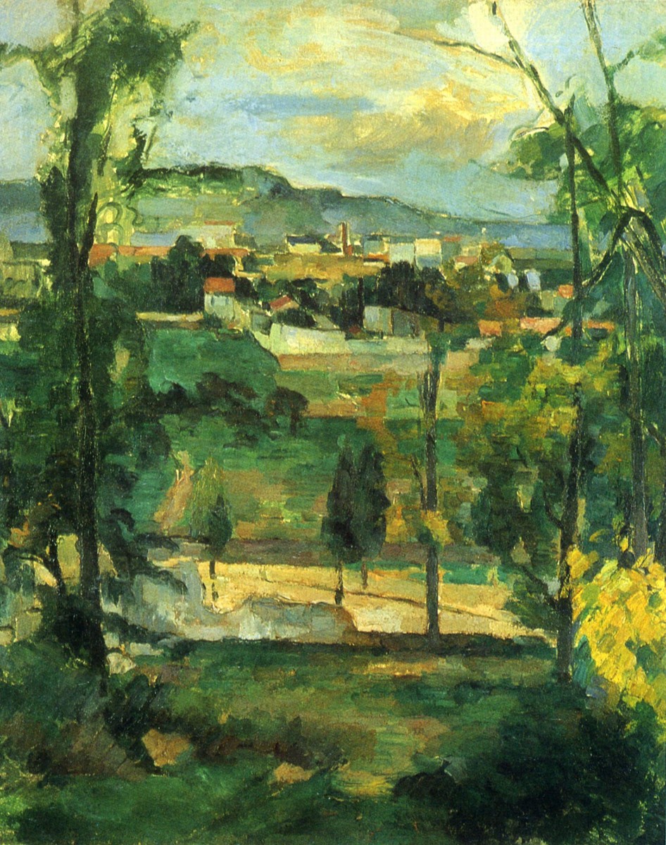 Village behind Trees by Paul Cezanne