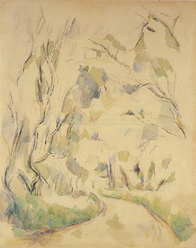 Well by the Winding Road in the Park of Chateau Noir by Paul Cezanne