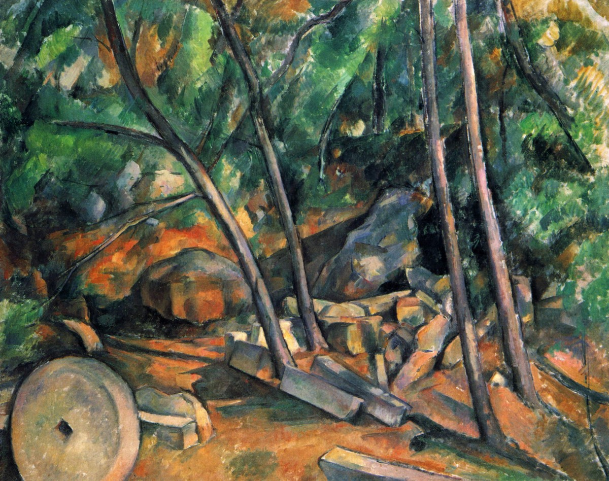 Woods with Millstone by Paul Cezanne