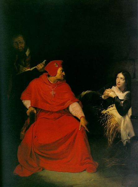 Joan d'arc being interrogated by Paul Delaroche