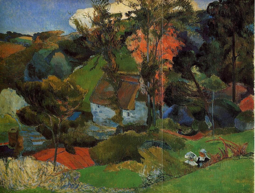 Aven running through Pont-Aven by Paul Gauguin