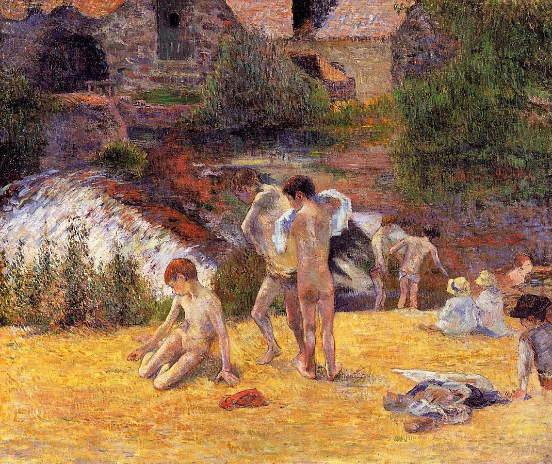 Bathing Place by Paul Gauguin