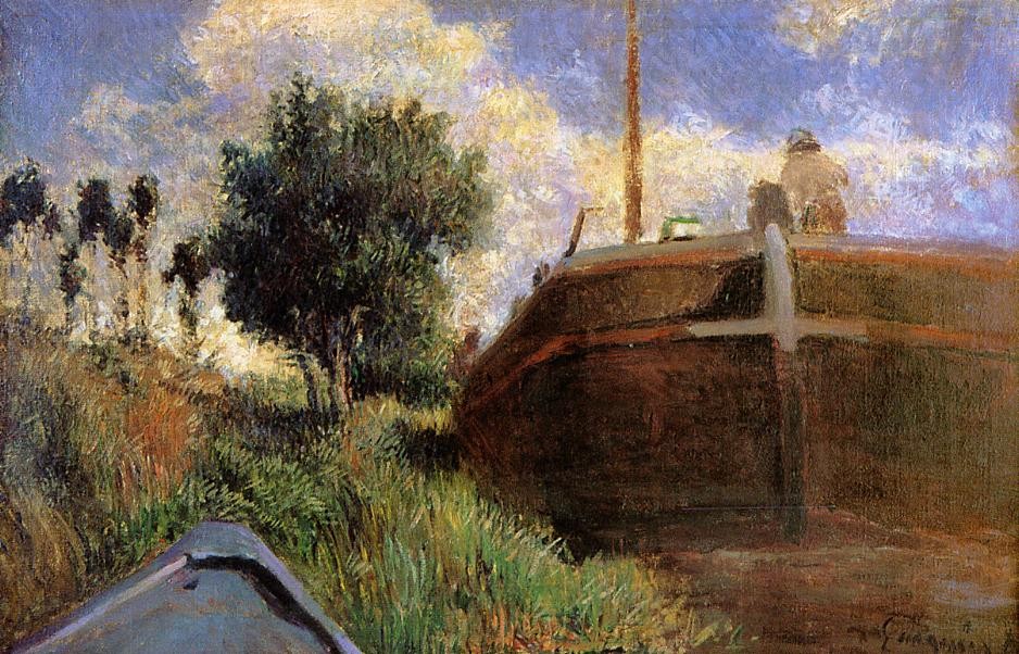 Blue Barge by Paul Gauguin