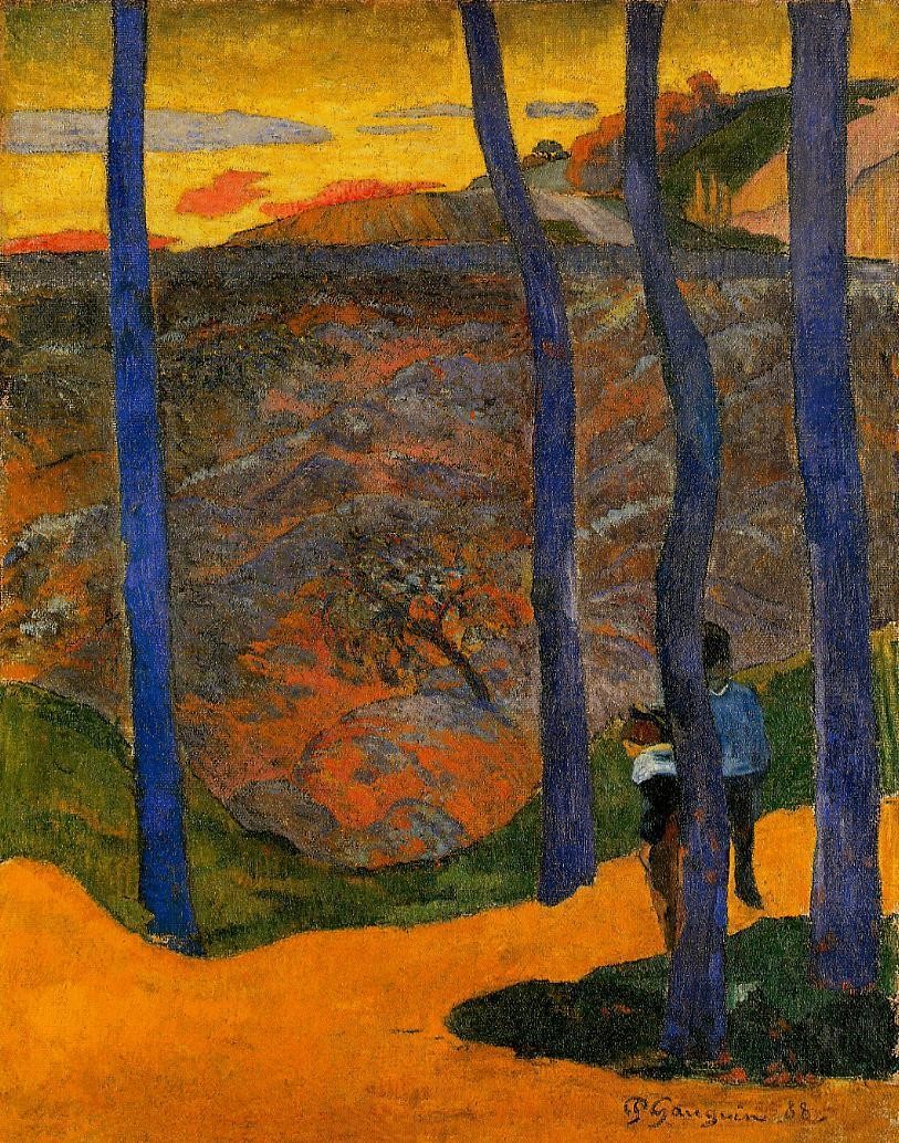 Blue trees by Paul Gauguin