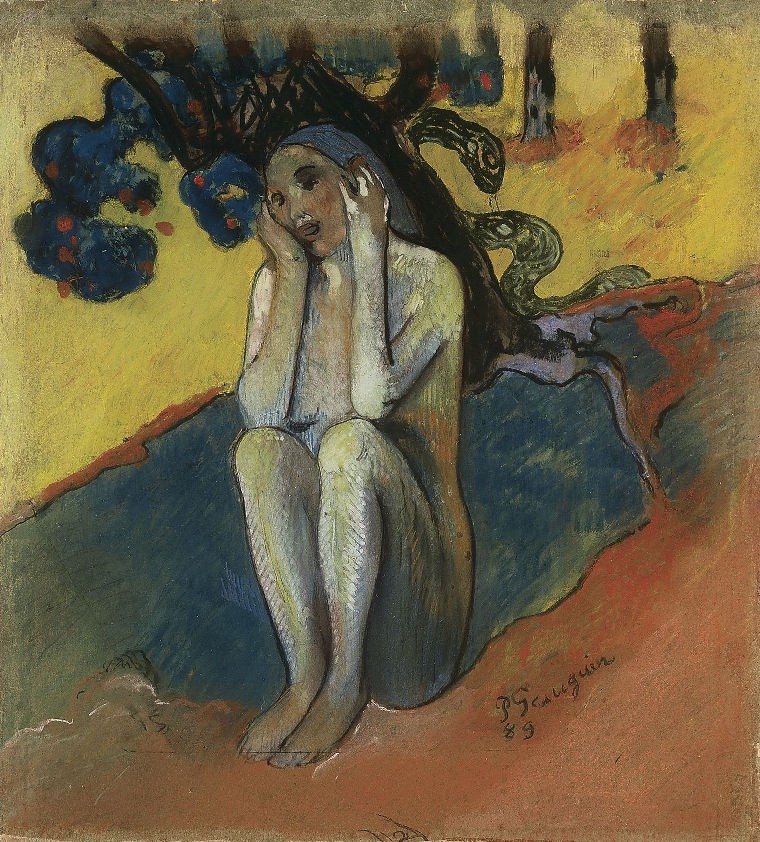 Breton Eve by Paul Gauguin