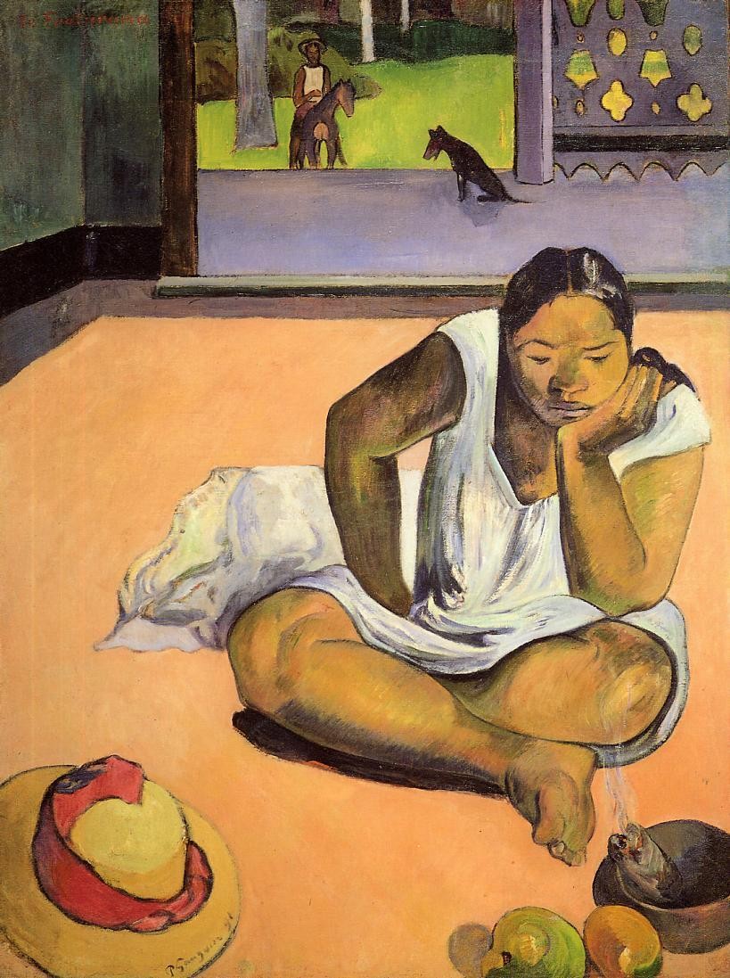 Brooding Woman by Paul Gauguin