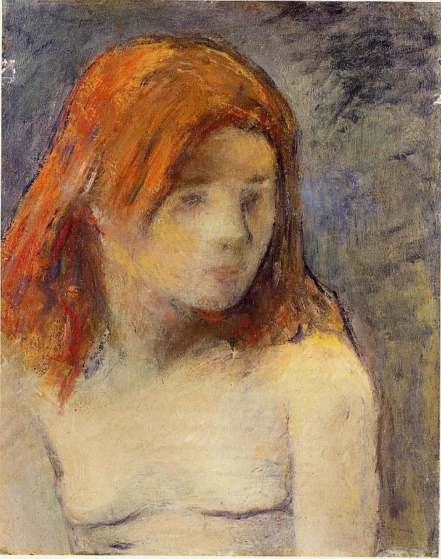 Bust of a nude girl by Paul Gauguin