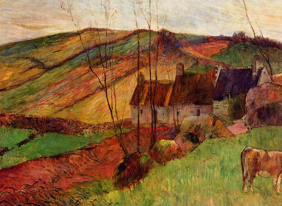 Cottages on Mount Sainte Marguerite by Paul Gauguin