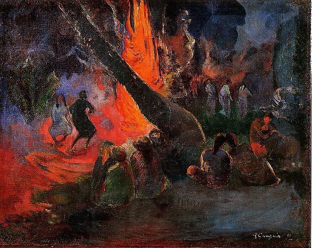 Fire Dance by Paul Gauguin