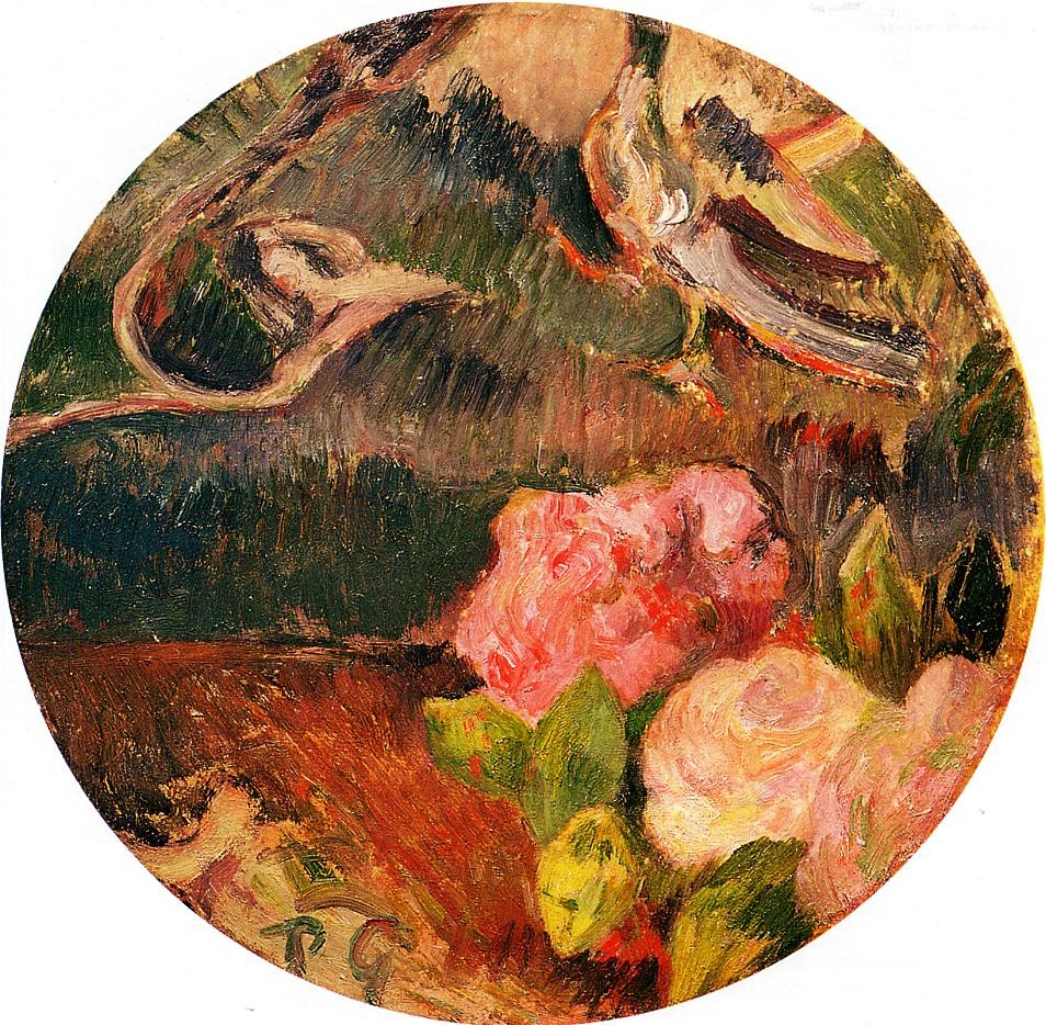 Flowers and a bird by Paul Gauguin