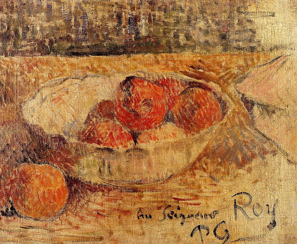 Fruit in a bowl by Paul Gauguin