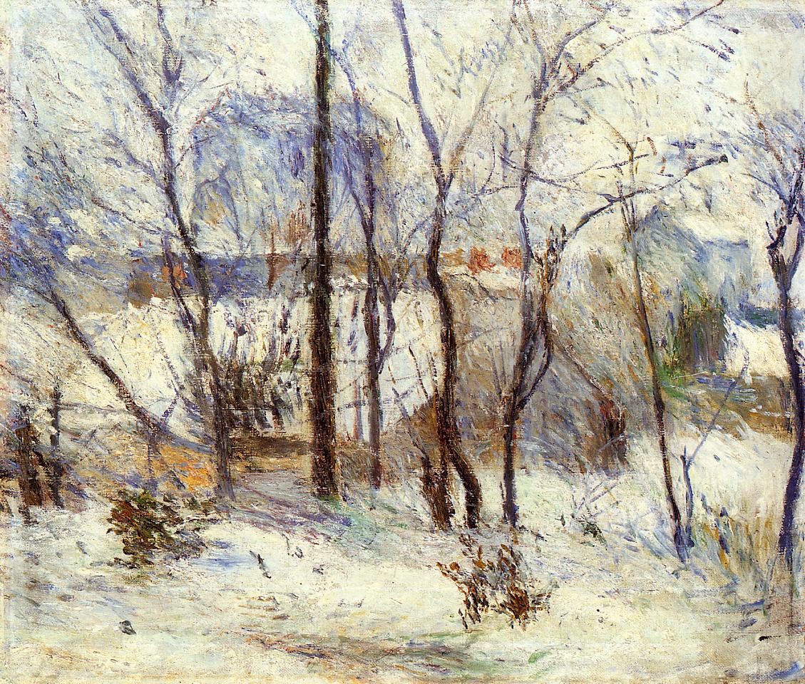 Garden under Snow by Paul Gauguin