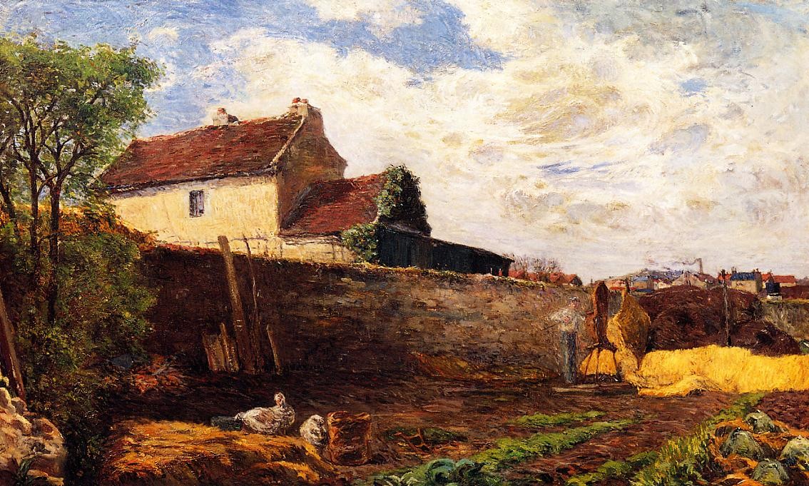 Geese on the farm by Paul Gauguin