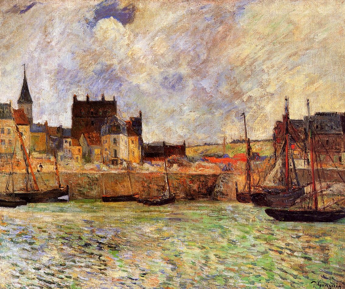 Harbour Scene, Dieppe by Paul Gauguin