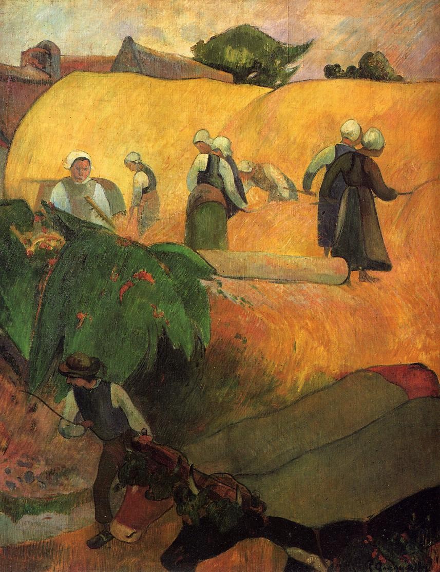 Haymaking by Paul Gauguin