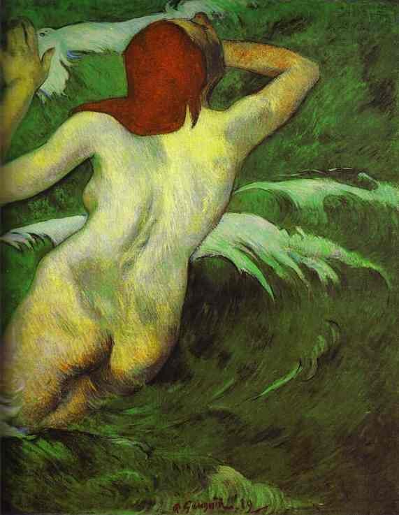 In the Waves by Paul Gauguin